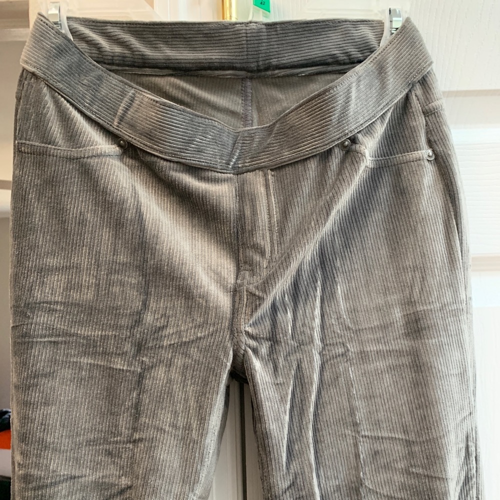 Silver Corduroy Leggings